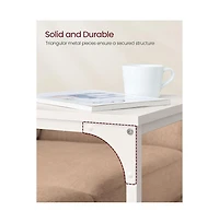 Industrial C-shaped Side Table With Metal Frame