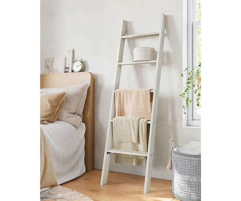 Decorative Blanket Ladder, 5-Tier Ladder Shelf, Ladder Rack for Storage and Decor