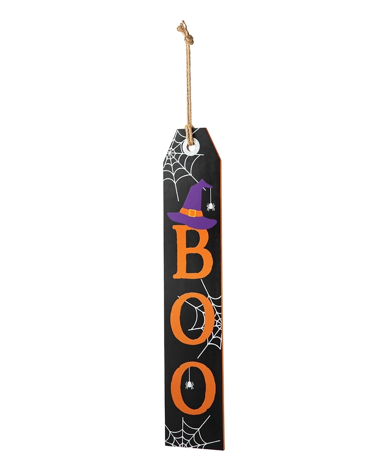 Glitzhome 35.5"H Fall and Halloween Wooden Reversible Tag Porch Sign