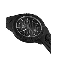 Versus Versace Men's Tokyo Silicone Date Quartz Black Silicone Strap 42mm