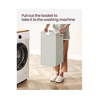 Slickblue Laundry Hamper, Laundry Sorter With 2 Pull-out And Removable Bags, 2 Shelves, For Laundry Room