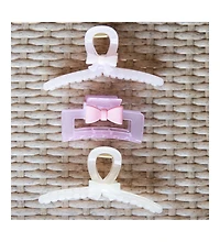 Looped Clip - Matte Pink Bow