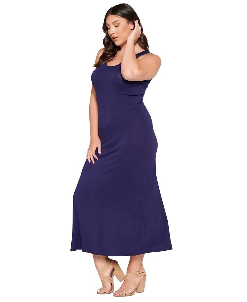 L I V D Plus Size Everyday Essential Tank Maxi Dress