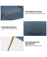 Hulala Home Rovigo Contemporary Barrel Chair with Metal Legs