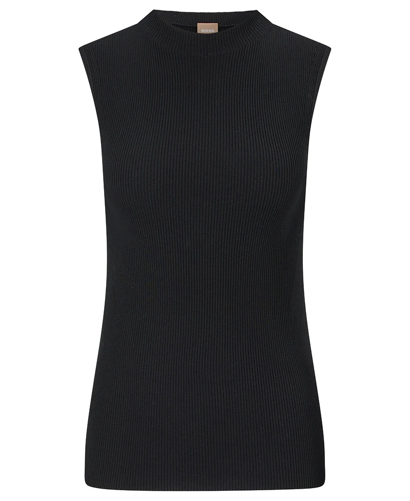 Boss by Hugo Women's Sleeveless Mock-Neck Top