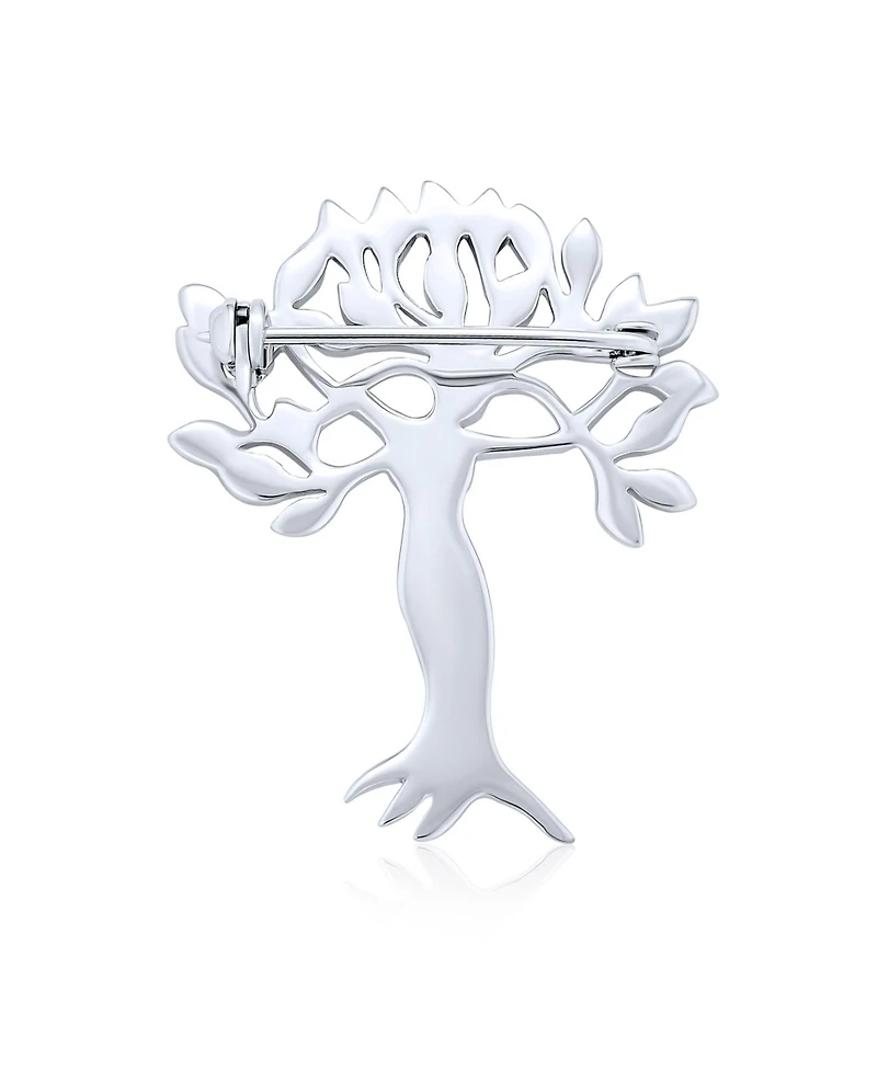 Bling Jewelry Native American Style Green Leaves Tree Of Life Goddess Protection Of Nature Mother Earth Brooch Pin Sterling Silver