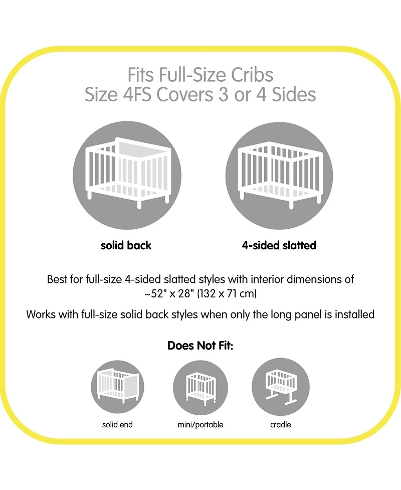 Halo Dream Inc. Breathable Mesh Liner for Full-Size Cribs