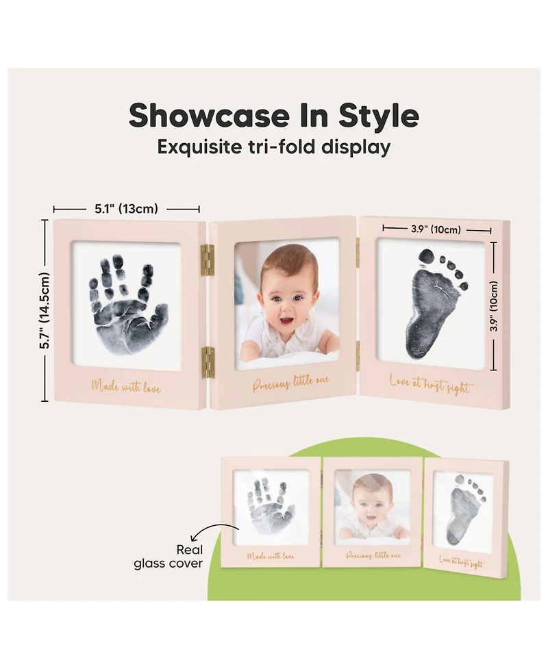 Fond Inkless Baby Handprint and Footprint Kit for Newborn Boys & Girls, Dog Paw Print Kit, Gift