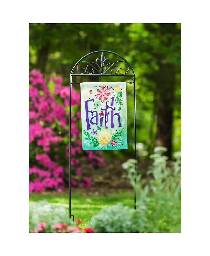 Evergreen Fleur de Lis Garden Flag Arbor Stand- 12x44 in Garden and House Flag Accessories