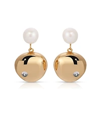 Ettika Pebble and Freshwater Pearl Dangle Earrings