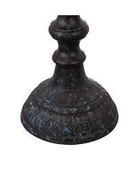 Evergreen Garden Cast Metal Bird Bath on Pedestal 20 x 19 x 15 Inches