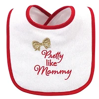 Hudson Baby Girls 12Pk Fiber Filled Holiday Bibs