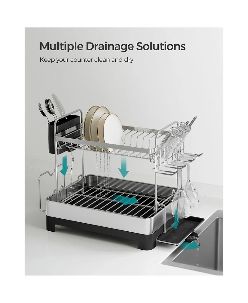 Slickblue 2 Tier Dish Rack