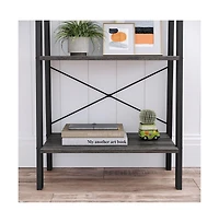 Slickblue 4-Tier Bookshelf Storage Rack, Shelves for Bathroom and Living Room Organization