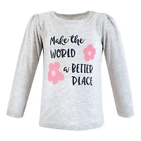 Hudson Baby Toddler Girls Long Sleeve T-Shirts, Fall Pumpkin Spice