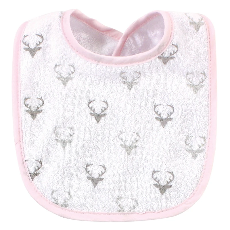 Hudson Baby Girls Cotton and Polyester Bibs