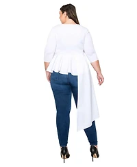L I V D Plus Size Sanctuary Asymmetrical Peplum Top