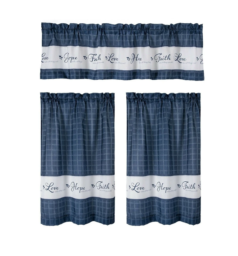 Kate Aurora Country Farmhouse Autumn Harvest Plaid Sunflowers & Pumpkins Rod Pocket Cafe Kitchen Curtain Tier Valance Set