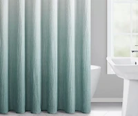 Kate Aurora Spa Essential Aqua Crushed Ombre Fabric Shower Curtain - 72 in. W x 72 in. L