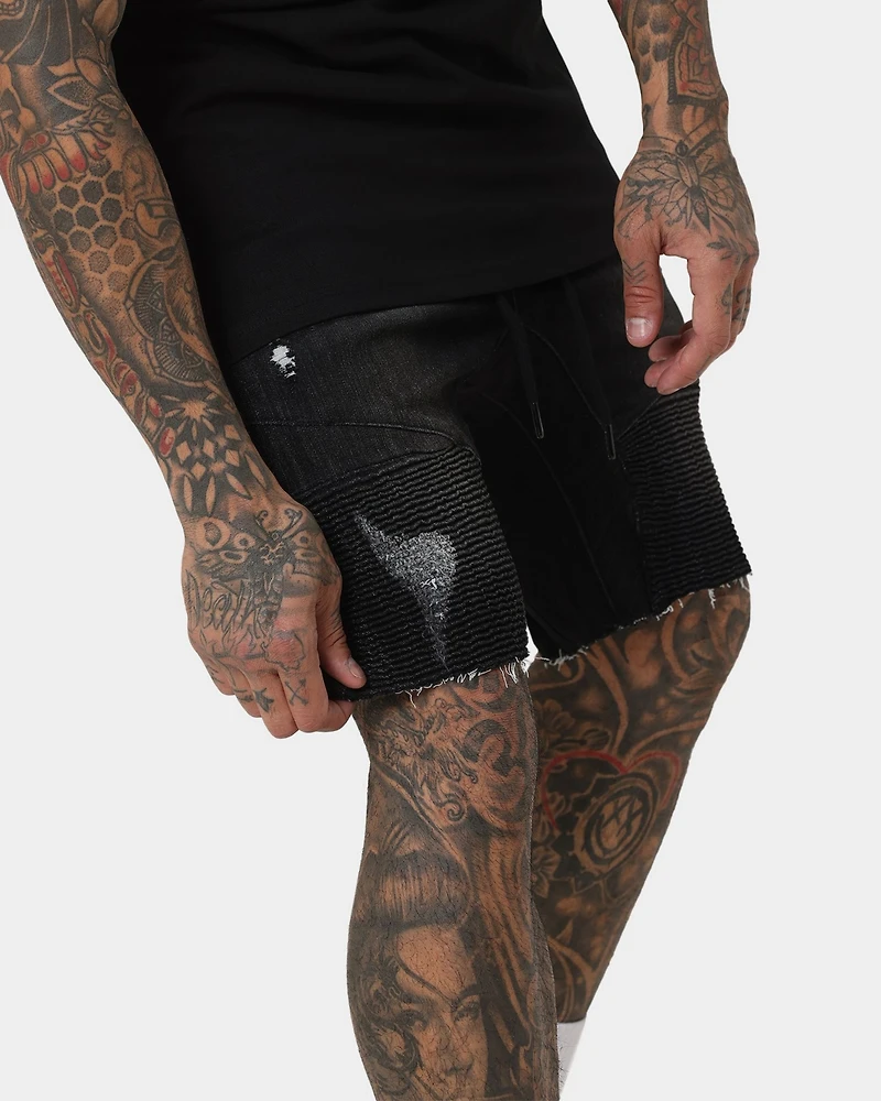 Men's United Distressed Biker Shorts