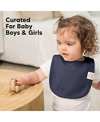 KeaBabies 8pk Quin Baby Bibs for Drooling and Teething, Cotton Drool Bibs, Newborn Baby Boys, Baby Girls Bibs