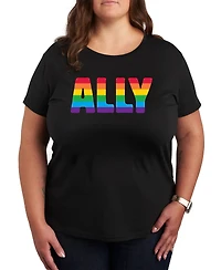 Hybrid Apparel Trendy Plus Pride Rainbow Ally Graphic T-Shirt