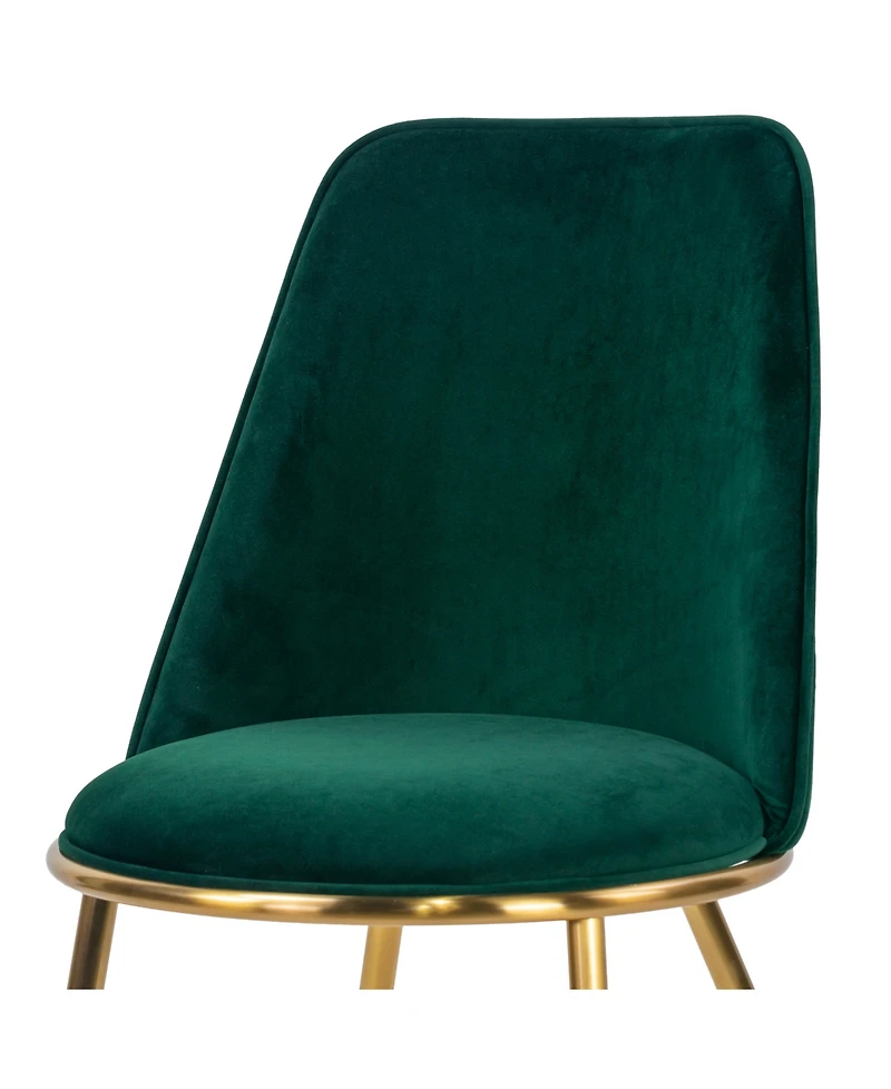 Glamour Home 34" Anzu Fabric, Metal Dining Chair, Set of 2