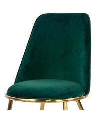 Glamour Home 34" Anzu Fabric, Metal Dining Chair, Set of 2