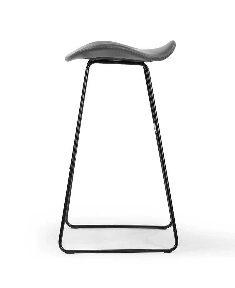 Glamour Home 29.5" Aoi Polyester, Metal Barstool, Set of 2