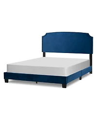 Glamour Home 48.25" Arezo Fabric, Rubberwood Queen Bed