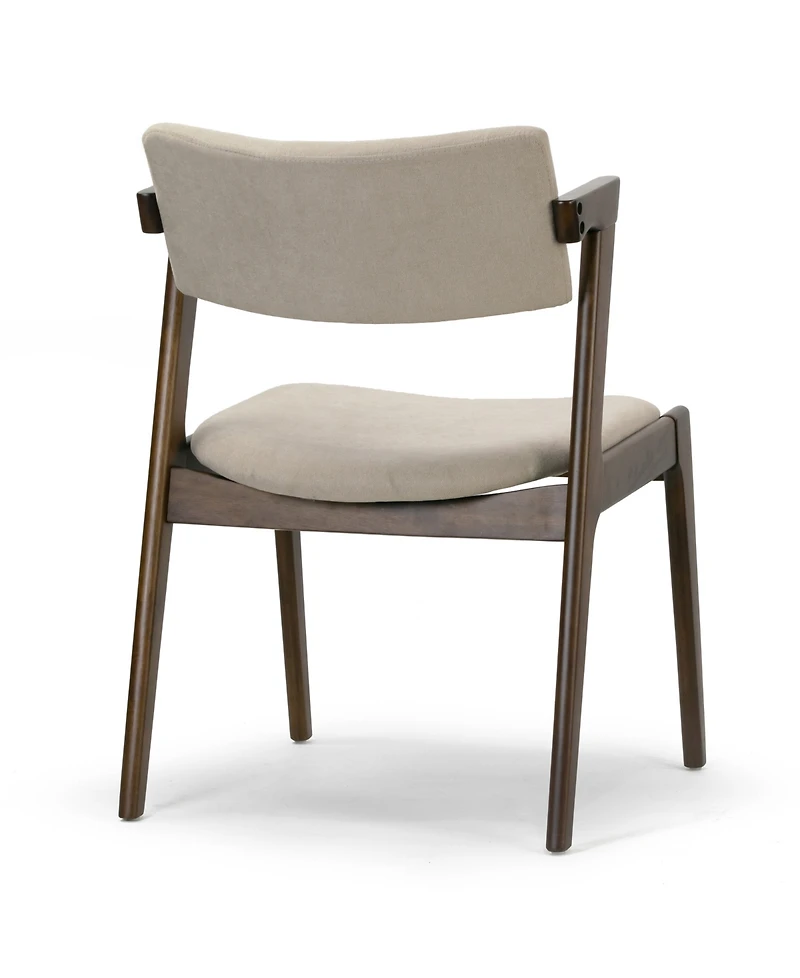 Glamour Home 31.3" Auden Rubberwood, Fabric Dining Chair, Set of 2