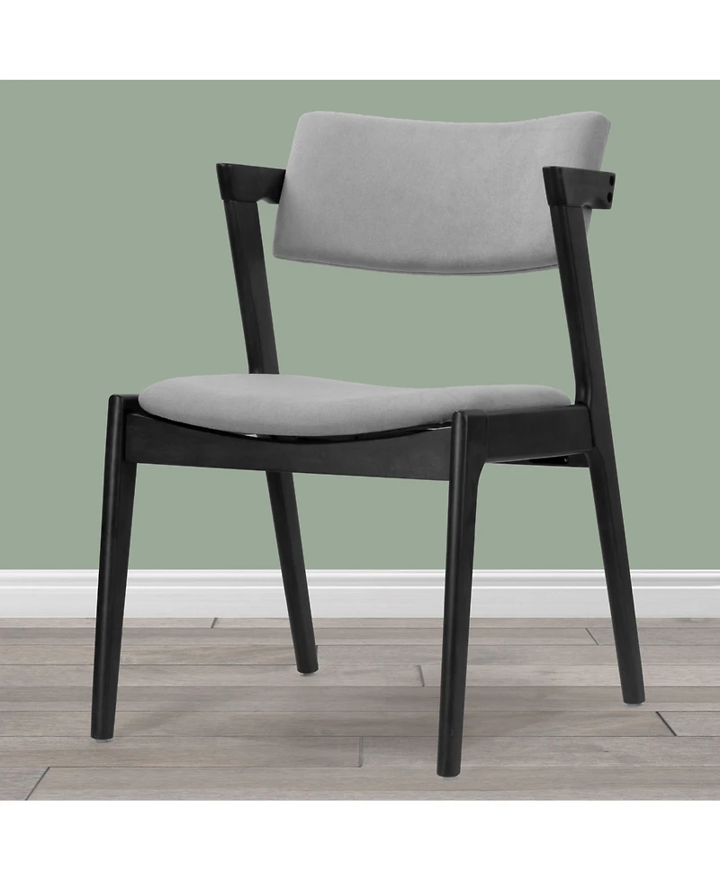 Glamour Home 31.3" Auden Rubberwood, Fabric Dining Chair