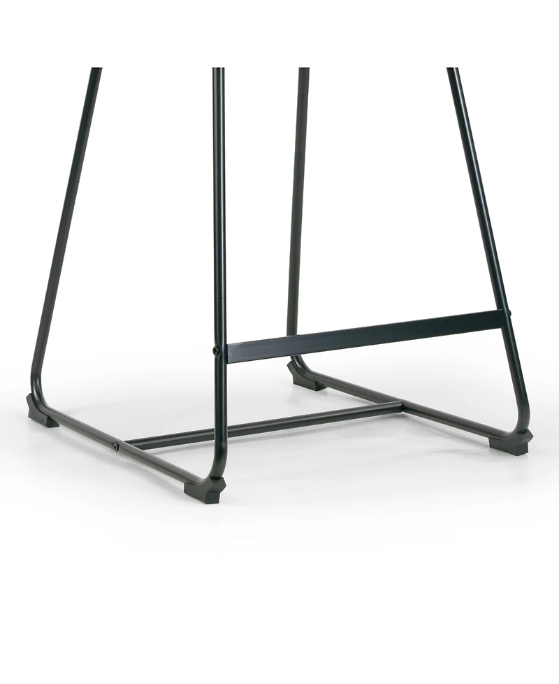 Glamour Home 26.5" Aulani Iron, Polyester Counter Height Stool, Set of 2