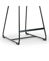 Glamour Home 26.5" Aulani Iron, Polyester Counter Height Stool, Set of 2