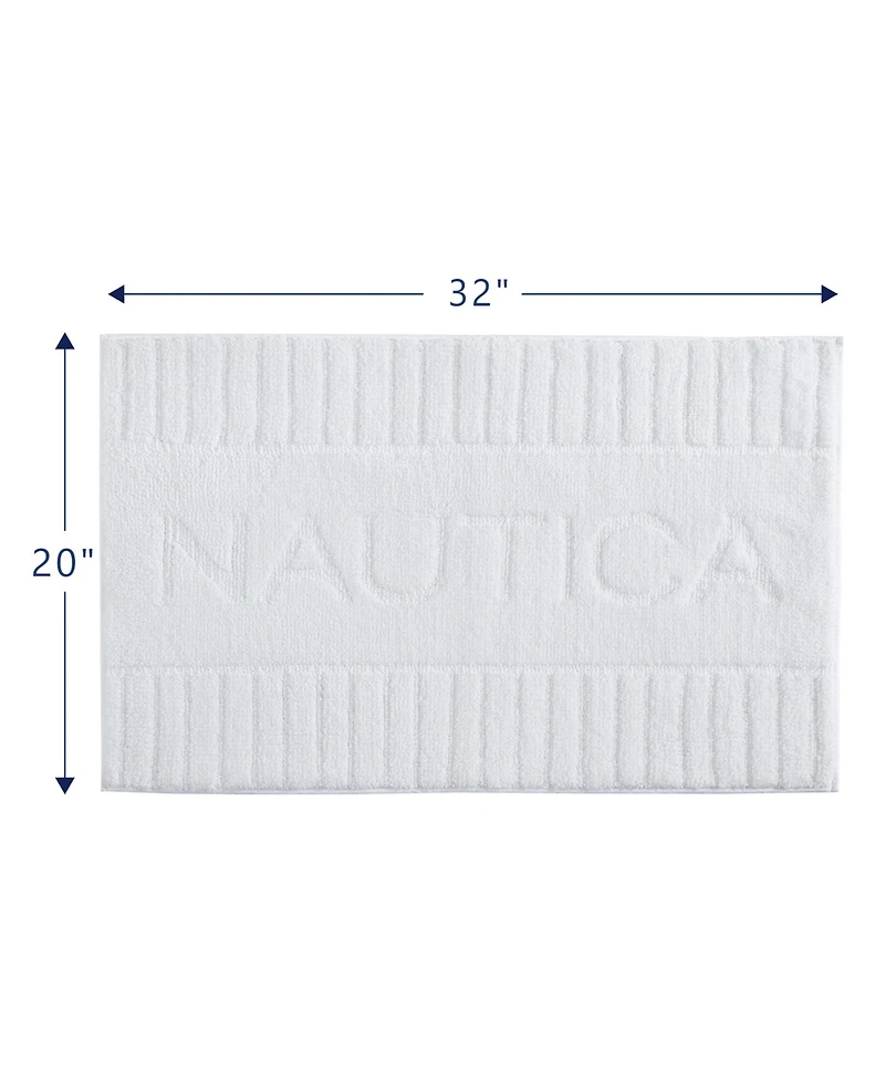 Nautica Logo Knit 2 Piece Bath Rug Set, 20" x 32"