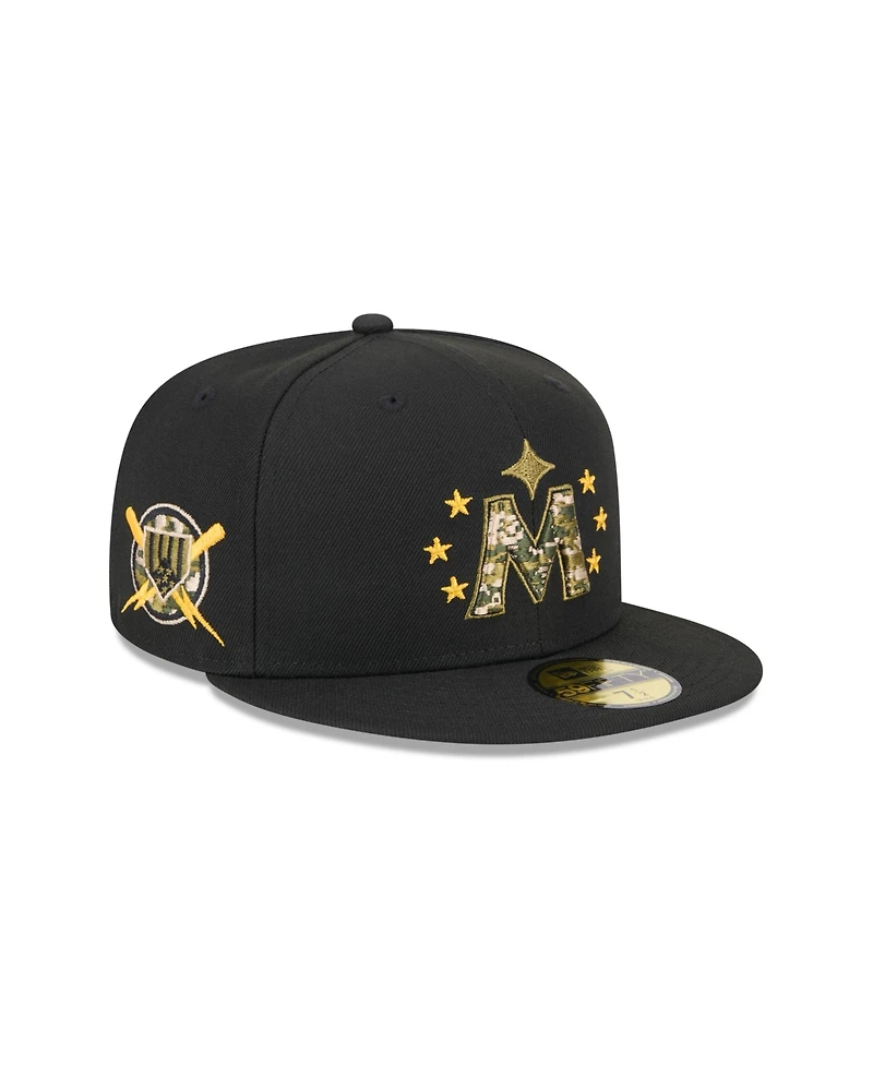 New Era Men's Black Minnesota Twins 2024 Armed Forces Day On-Field 59FIFTY Fitted Hat