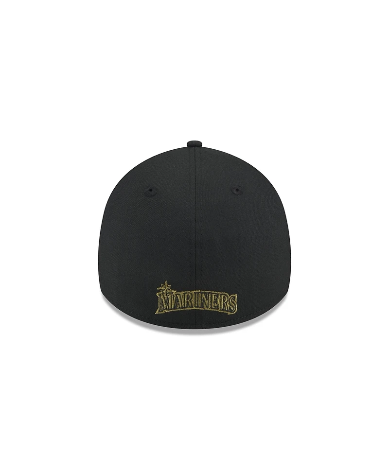 New Era Men's Black Seattle Mariners 2024 Armed Forces Day 39THIRTY Flex Hat