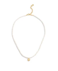 Coach Imitation Pearl Signature Horse Carriage Pendant Necklace