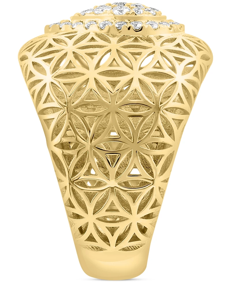 Effy Diamond Teardrop Cluster Floral Lattice Statement Ring (1/3 ct. t.w.) in 14k Gold