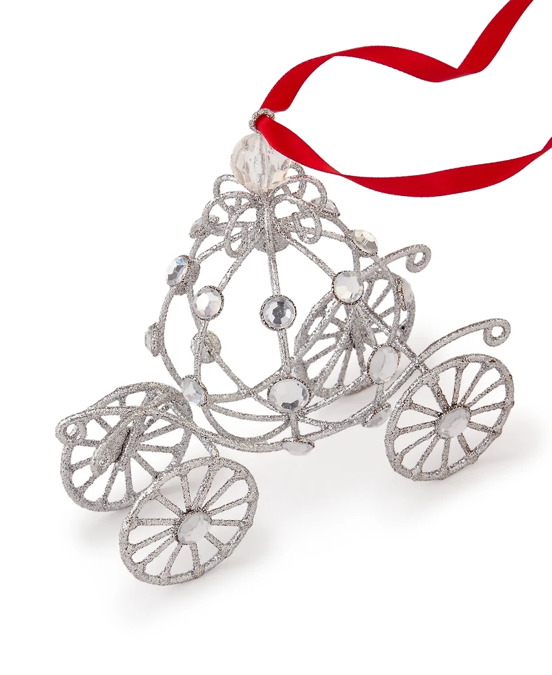 Holiday Lane Jeweled Classics Glittered Pumpkin Carriage Ornament, Exclusively at Macy's