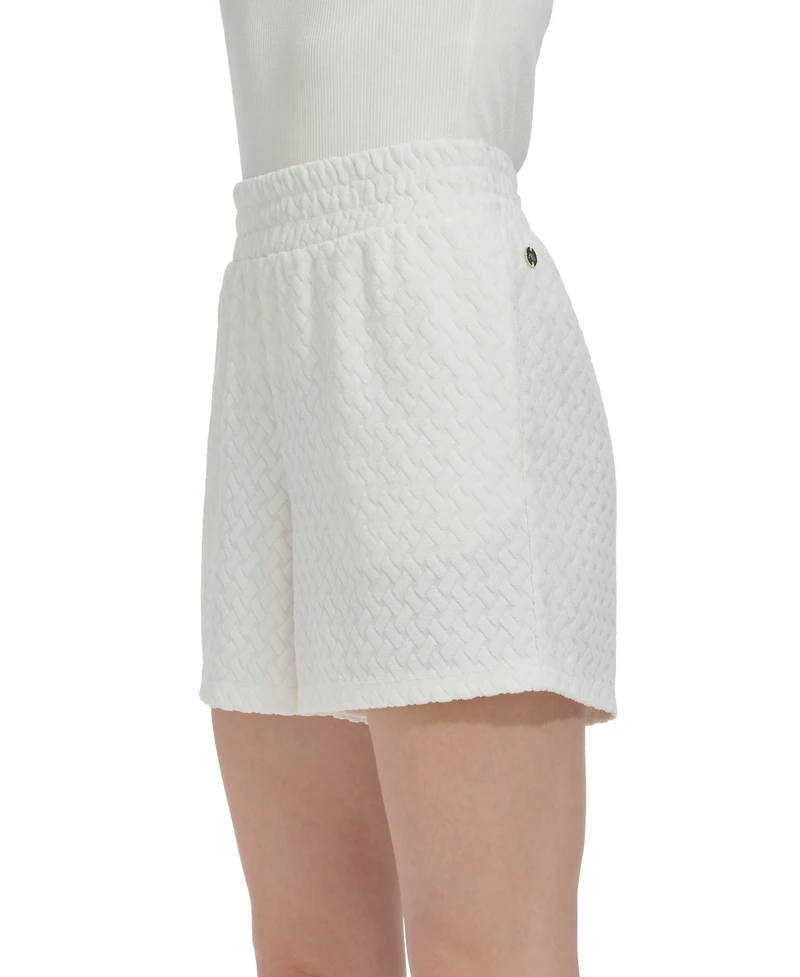 Andrew Marc Sport Women's Basket-Weave-Texture Shorts