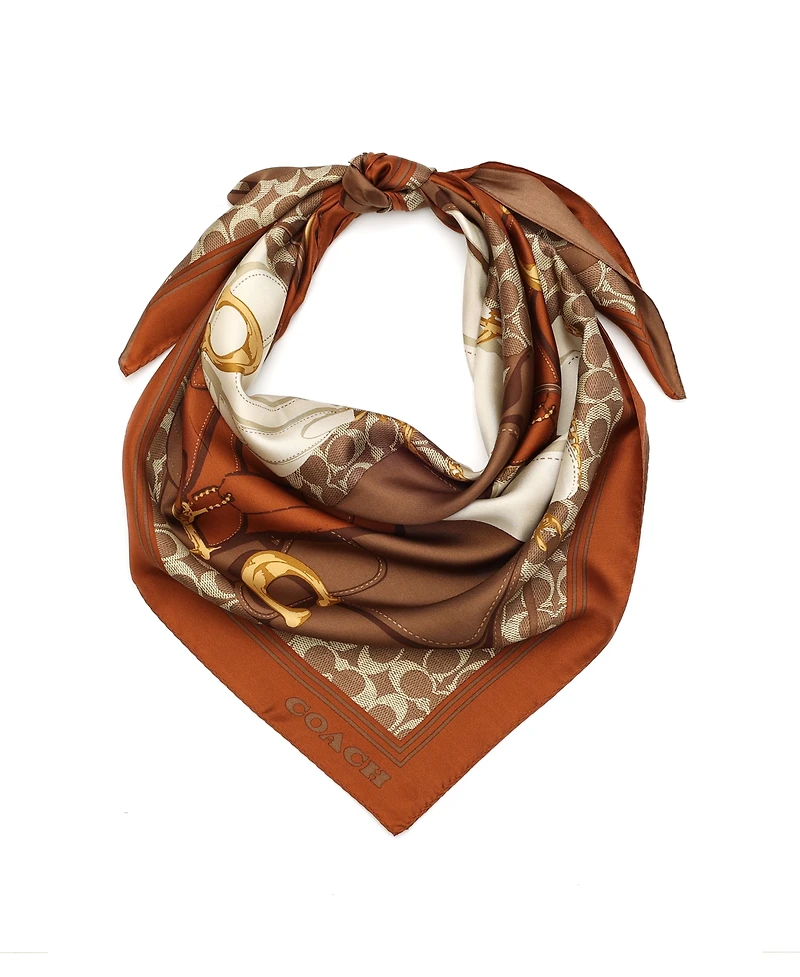 Coach 35" Tabby Silk Square Scarf