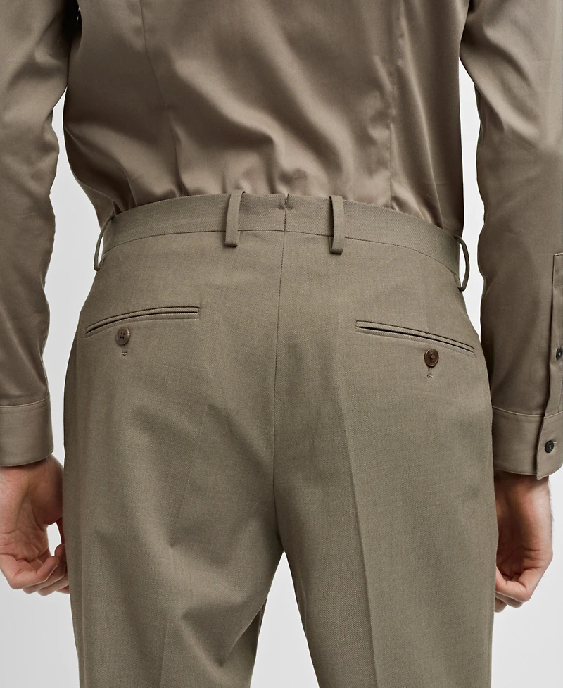 Mango Men's Stretch Fabric Slim-Fit Suit Pants