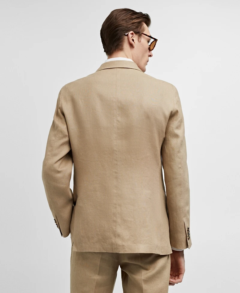 Mango Men's 100% Linen Slim-Fit Suit Blazer