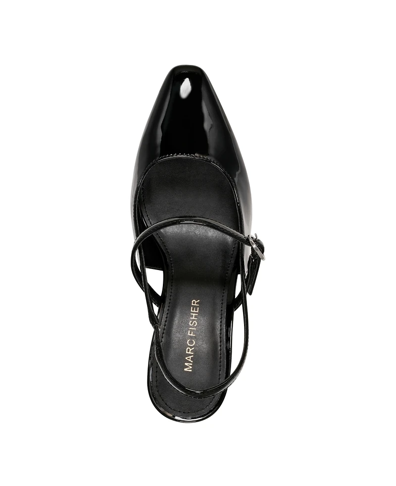 Marc Fisher Women's Lanai lock Heel Slingback Pumps
