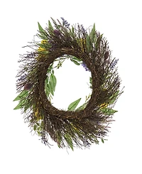 National Tree Company 22 Pansy and Lavender Wreath