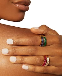 Audrey by Aurate Nano Emerald Color Baguette Ring (1 ct. t.w.) Gold Vermeil (Also White Sapphire Color, Ruby & Blue Sapphi