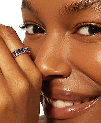 Audrey by Aurate Nano Emerald Color Baguette Ring (1 ct. t.w.) Gold Vermeil (Also White Sapphire Color, Ruby & Blue Sapphi