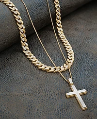 Men's Diamond Cuban Link 24" Chain Necklace (1 ct. t.w.) Sterling Silver or 14k Gold-plated