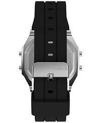Timex Unisex Activity Tracker Digital Black Silicone Strap 40mm Octagonal Watch